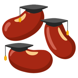 beans and graduation cap