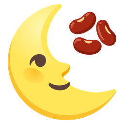 beans and last quarter moon face