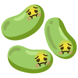 beans and nauseated face