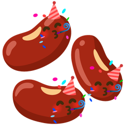 beans and partying face