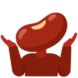 beans and person shrugging