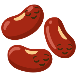 beans and relieved face