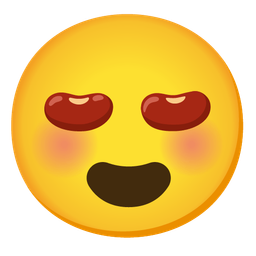 Beans and Smiling face with heart-eyes