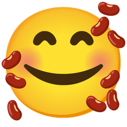 Beans and Smiling face with hearts