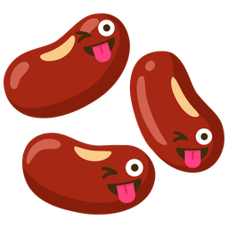 Beans and Winking face with tongue