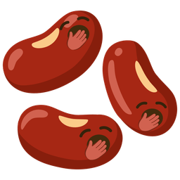 beans and yawning face