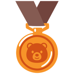bear and 3rd place medal