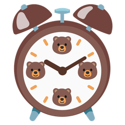 bear and alarm clock