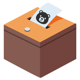bear and ballot box with ballot