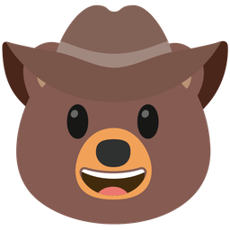bear and cowboy hat face