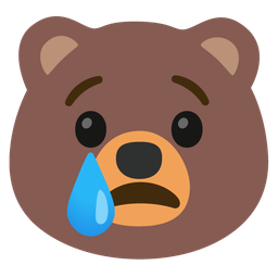 Bear and Crying face