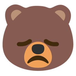 bear and disappointed face