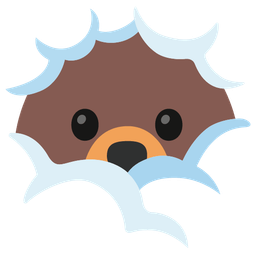 Bear and Face in clouds