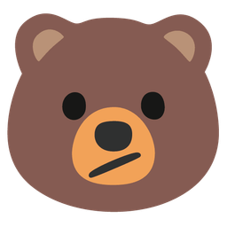 Bear and Face with diagonal mouth