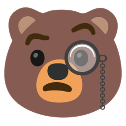 Bear and Face with monocle