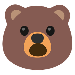 Bear and Face with open mouth