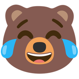 Bear and Face with tears of joy