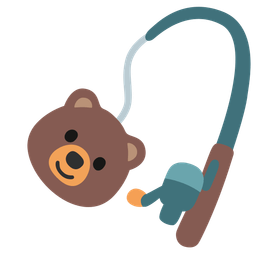 bear and fishing pole