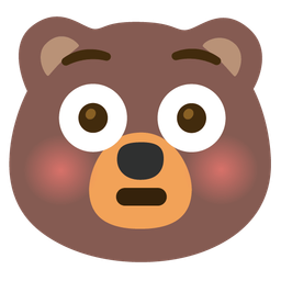 Bear and Flushed face