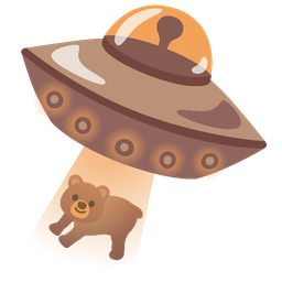 bear and flying saucer