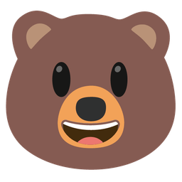 Bear and Grinning face with big eyes