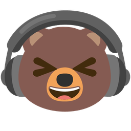 bear and headphone