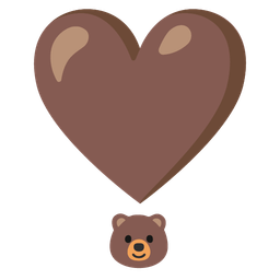 bear and heart exclamation