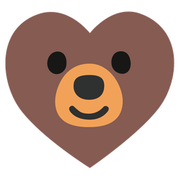 bear and heart suit