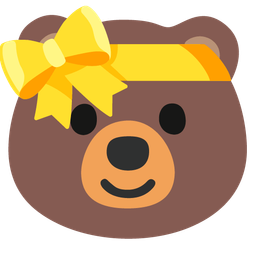 bear and heart with ribbon