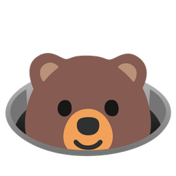 bear and hole