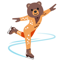bear and ice skate