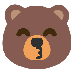 Bear and Kissing face with smiling eyes