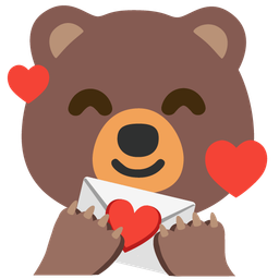 bear and love letter