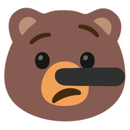 Bear and Lying face