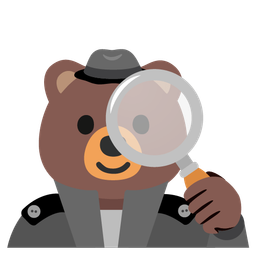 bear and magnifying glass tilted right