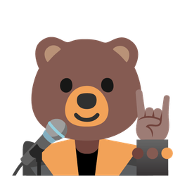 bear and microphone
