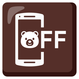 bear and mobile phone off