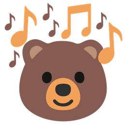 bear and musical notes