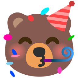 Bear and Partying face