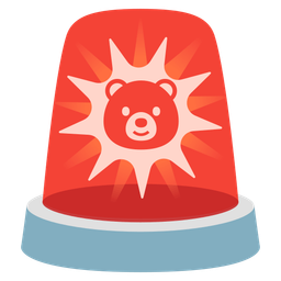 bear and police car light