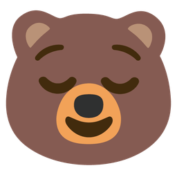 Bear and Relieved face