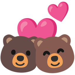 bear and revolving hearts