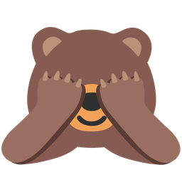 bear and see-no-evil monkey