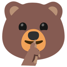 Bear and Shushing face
