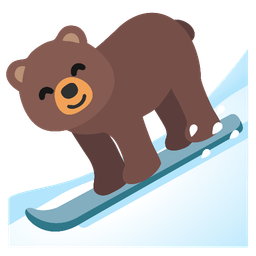 bear and skis