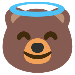Bear and Smiling face with halo