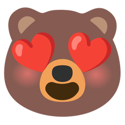Bear and Smiling face with heart-eyes