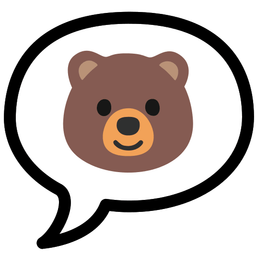 bear and speech balloon