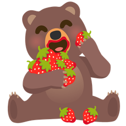 bear and strawberry