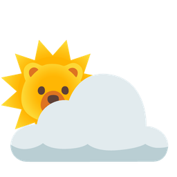 bear and sun behind cloud
